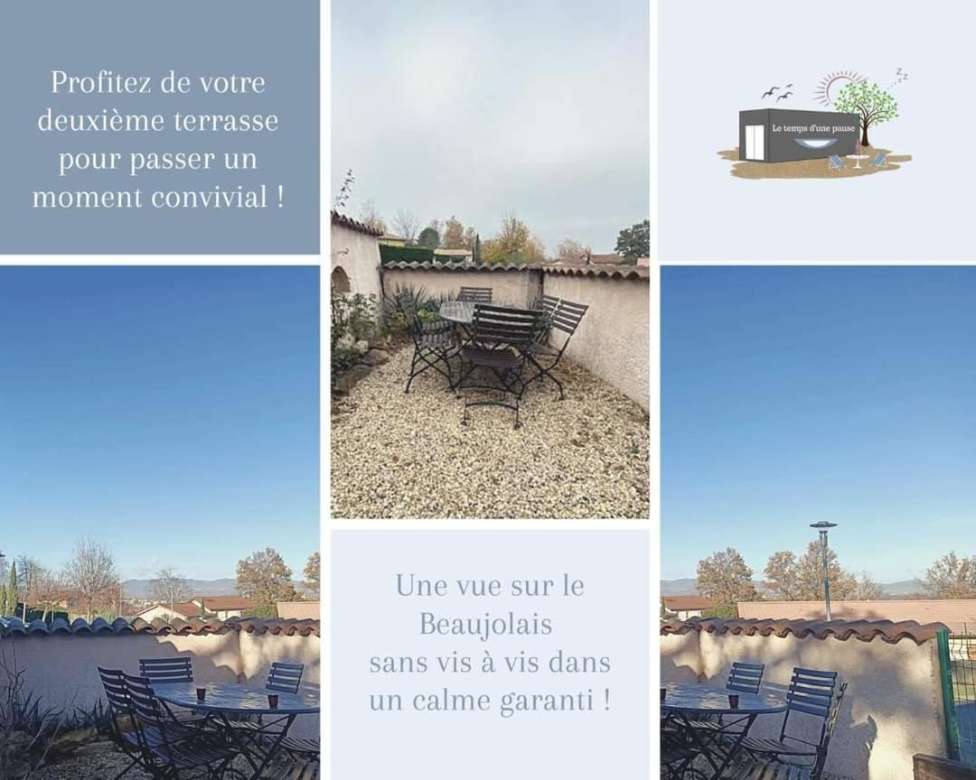 Studio De Jardin "Le Temps D Une Pause" Jusqu'A 4 Personnes En Face Du Beaujolais - Climatisation Et Borne Recharge Vehicule Electrique Montmerle-sur-Saone ภายนอก รูปภาพ